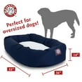 thumbnail image 3 of Majestic Pet Sherpa Poly/Cotton Bagel Pet Bed for Dogs, Calming Dog Bed Washable, Extra Large, Blue, 3 of 5