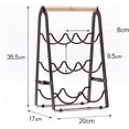 thumbnail image 3 of 6 Bottle Wine Rack, Metal Folding Wine Rack, Small Wine Rack, Narrow Bottle Rack, Bottle Storage, Easy to Store, 3 of 5