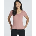 thumbnail image 2 of 5 Pack: Women's Soft Ribbed Short Sleeve V-Neck T-Shirt Casual Summer Tee Shirts, 2 of 6