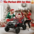 thumbnail image 6 of 24V 400W Kids Ride On Electric UTV Car with Remote Control, Ride on Toys with Advanced Center Panel, Music, Bluetooth, LED Lights, Gift for Boys Girls 3+, Black, 6 of 9