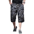 thumbnail image 3 of Trgacdwlo Men Capri Shorts Below Knee Straight Leg Cargo Shorts Men Summer Outdoor Golf Fishing Long Shorts with Pockets Black XXL, 3 of 4