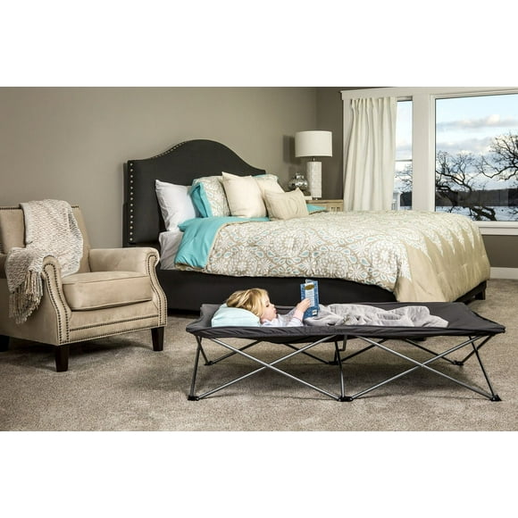 Lit portable extra long My Cot de Regalo International pour bambins en gris