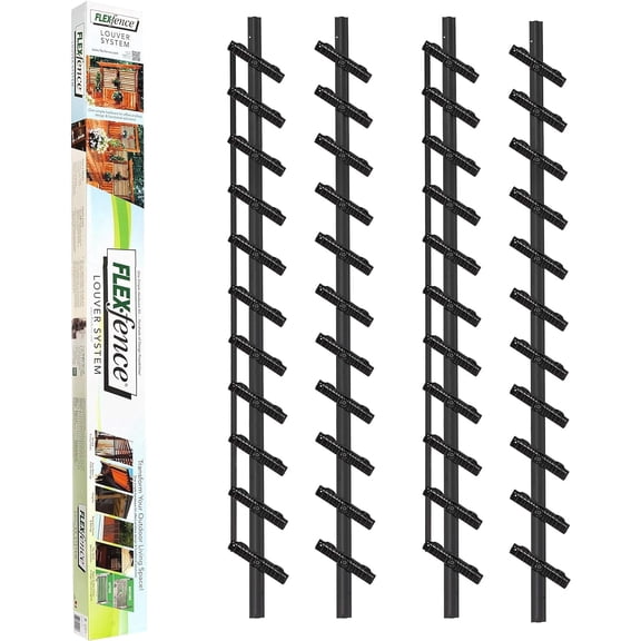 Flex-Fence, Decorative Versa Fence Louver System, Perfect for Gardens, Patios and Outdoor Spaces, Indoor and Outdoor Use, 2 pack