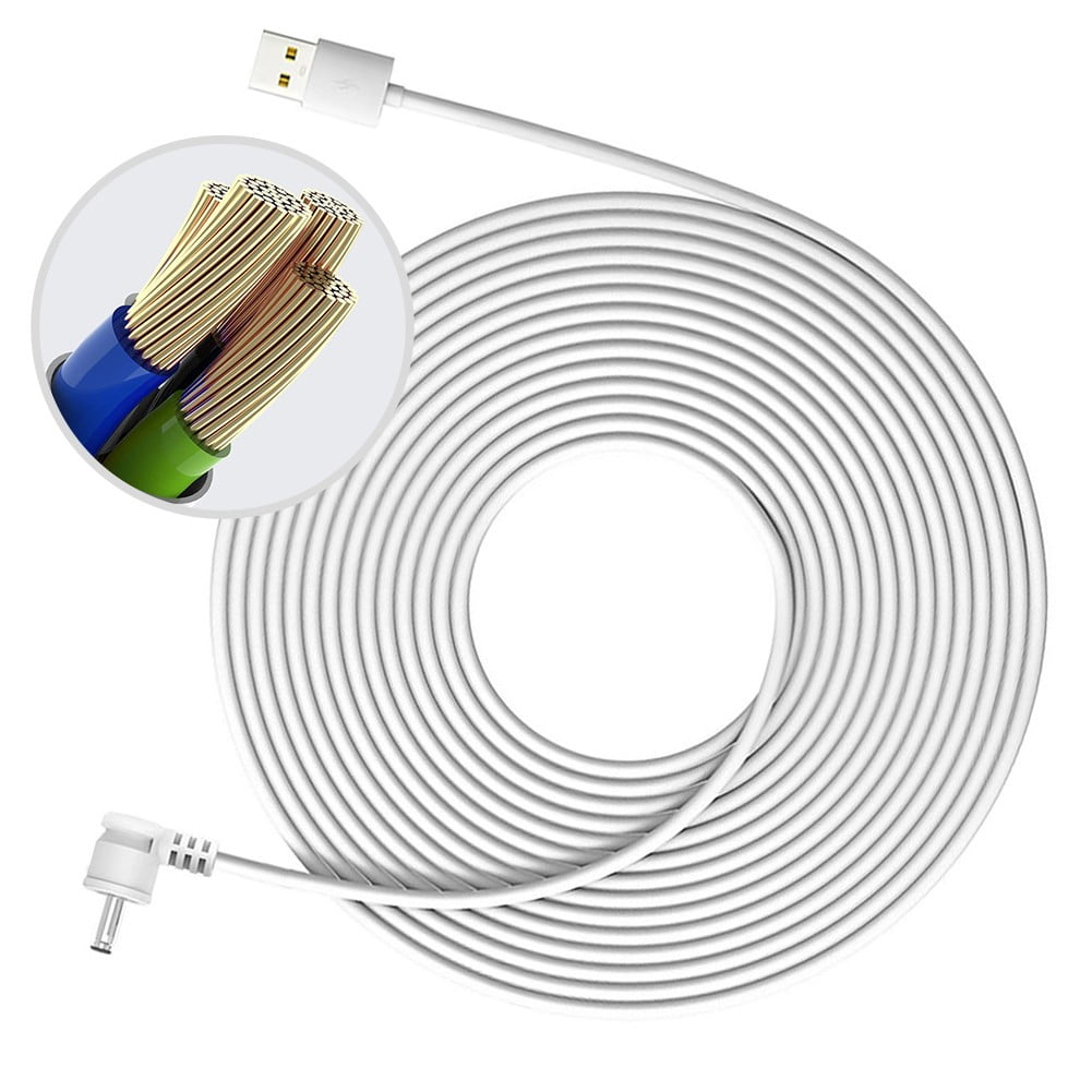 Reliable Power Cable and Adapter for Ring Cameras 10m Weatherproof Use