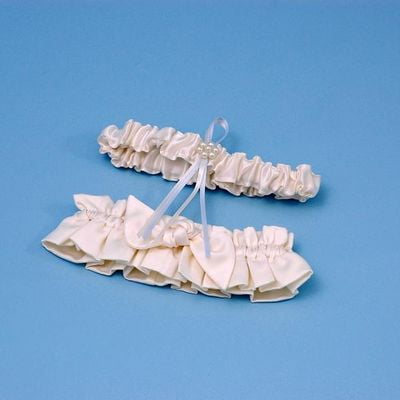 Ivory Bridal Garters - Love Knot Bridal Garter Set (White or Ivory)