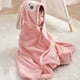 thumbnail image 3 of Falda de baño para niños engrosada, bata de baño para bebés recién nacidos, capa con capucha suave, forro polar coral, lote de entrega cálido, 3 of 5
