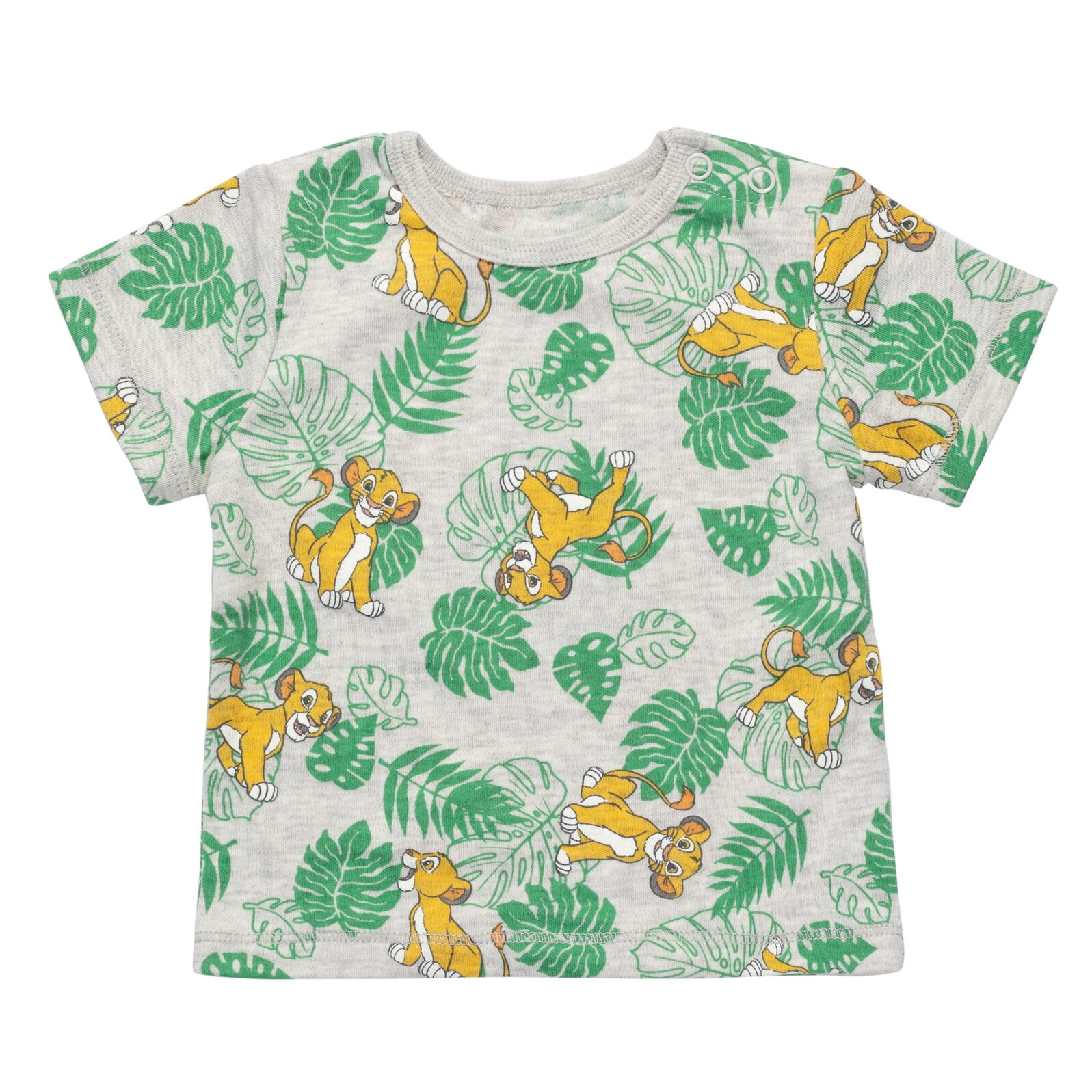 Disney Lion King Baby Boys' Tee and Shortall Set with Bucket Hat Simba Yellow