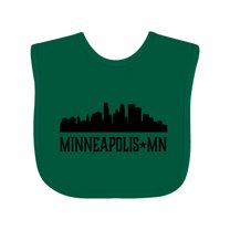 Inktastic Minneapolis Minnesota City Skyline Boys or Girls Baby Bib