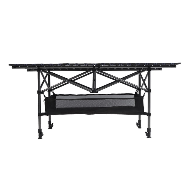 Mesa Plegable Para Exteriores, Mesa Plegable Compacta Para Exteriores, Soporte De Carga De 100 Kg, Ajuste De Altura De 50-80 Cm, Acero Al Carbono Para Picnic