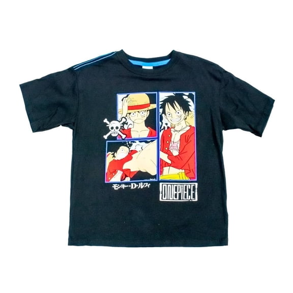 Playera One Piece para Niño Estampado Negro Talla 8