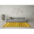thumbnail image 3 of Ahgly Company Indoor Square Abstract Yellow Modern Area Rugs, 8' Square, 3 of 4