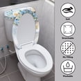 thumbnail image 4 of HELLHERO Flower Elastic Fabric Bathroom Seat Covers for Hotel Home, Adjustable Stretch Fit Dustproof, Dust-Proof, U-Shaped, 4 of 8