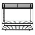 thumbnail image 4 of DHP Isaiah Kids' Bunk Bed with Trundle, Twin over Twin, Black, 4 of 16