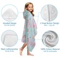thumbnail image 7 of Pastel Princess Pattern Hooded Bath Towel，60"x35" for Ages 3 To 12 Kids, Quick Dry Lightweight Soft Microfiber Hood Beach Towel Cover Up for Kids, 7 of 7