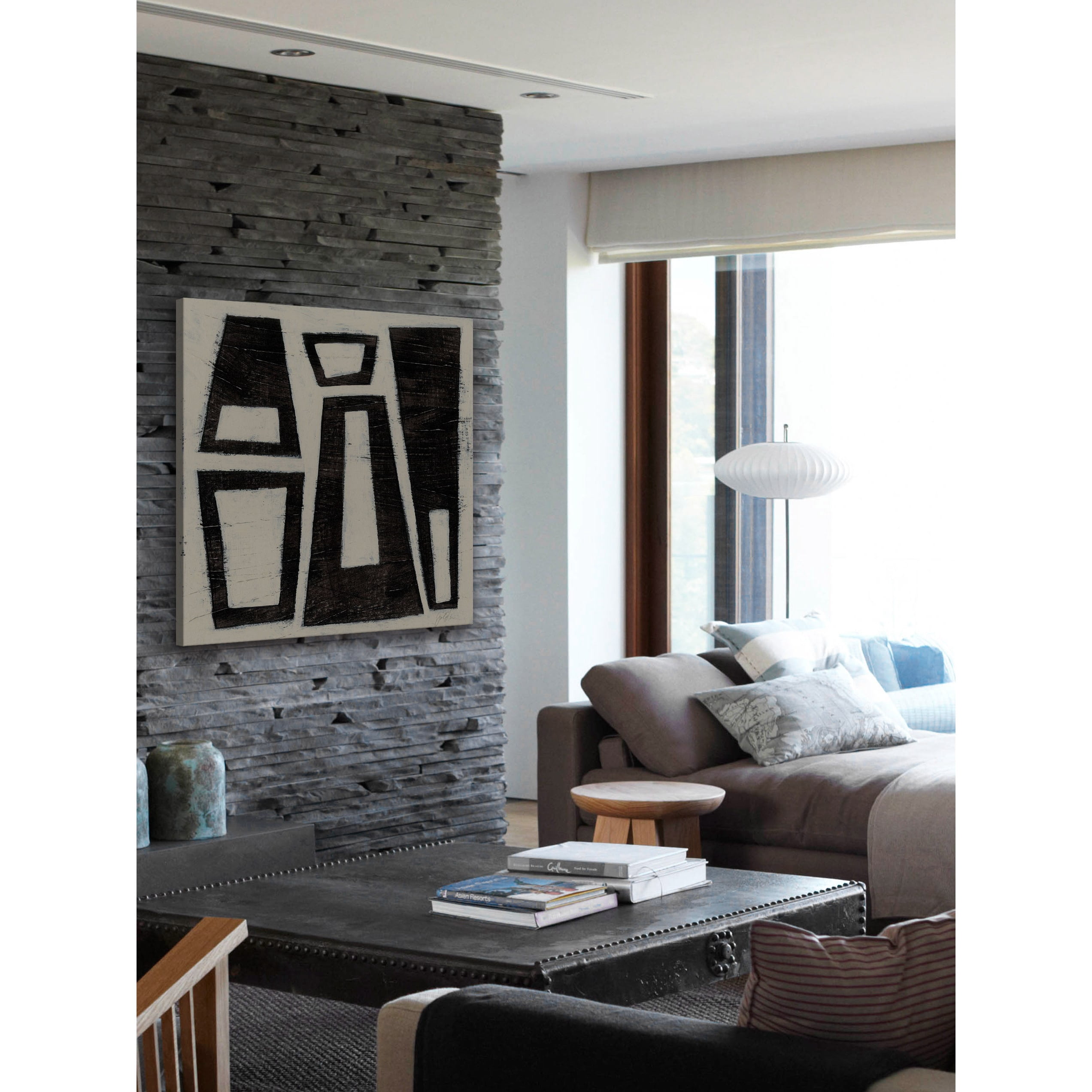 Marmont Hill "Hieroglyph IV" Painting Print on Wrapped Canvas