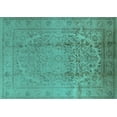 thumbnail image 1 of Ahgly Company Indoor Rectangle Oriental Turquoise Blue Traditional Area Rugs, 5' x 8', 1 of 4