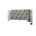 thumbnail image 2 of Benjara Wooden California king Bed with Button Tufted Headboard- Gray and Cream, 2 of 6