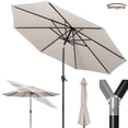 thumbnail image 6 of Tempera 10 ft Push Button Tilt Umbrella Beige, 6 of 6
