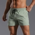 thumbnail image 5 of Afuyipoi Men's Running Shorts, Elastic Waist 3-Inch Quick Dry Outdoor Shorts with Mesh Lined Green L, 5 of 6
