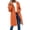Orange women fall hooded jacket a1, variant on thefmos Women Fall Winter Long Sleeve Button Down Hooded Jackets Casual Solid Collared Open Front Coats Windbreaker Tops Travel Outerwear, Gray 2XL