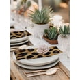 thumbnail image 6 of Cloth Napkins 1 Piece - 20x20 Inches, Leopard Print Washable Reusable Table Napkins, Brown Yellow Retro Animal Fur Pattern Soft & Absortbent Dining Napkin for Party Wedding Hotel Restaurant, 6 of 8