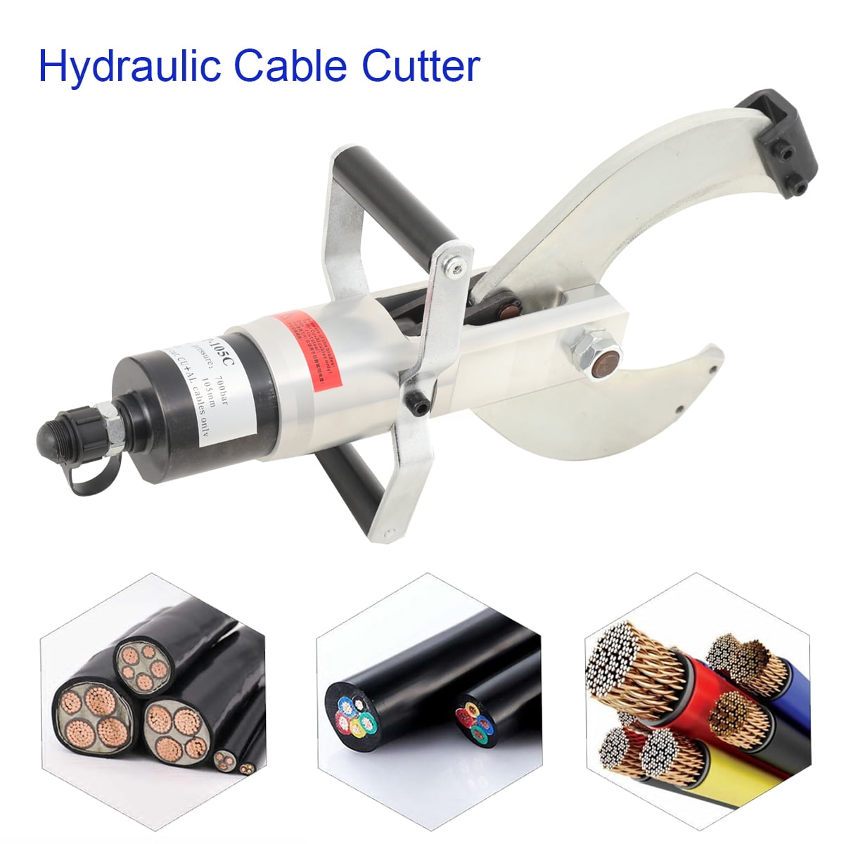 NICCOO 105mm Split Hydraulic Cable Cutter Wire Cutter Cable Cutting Head Cut CPC-105C