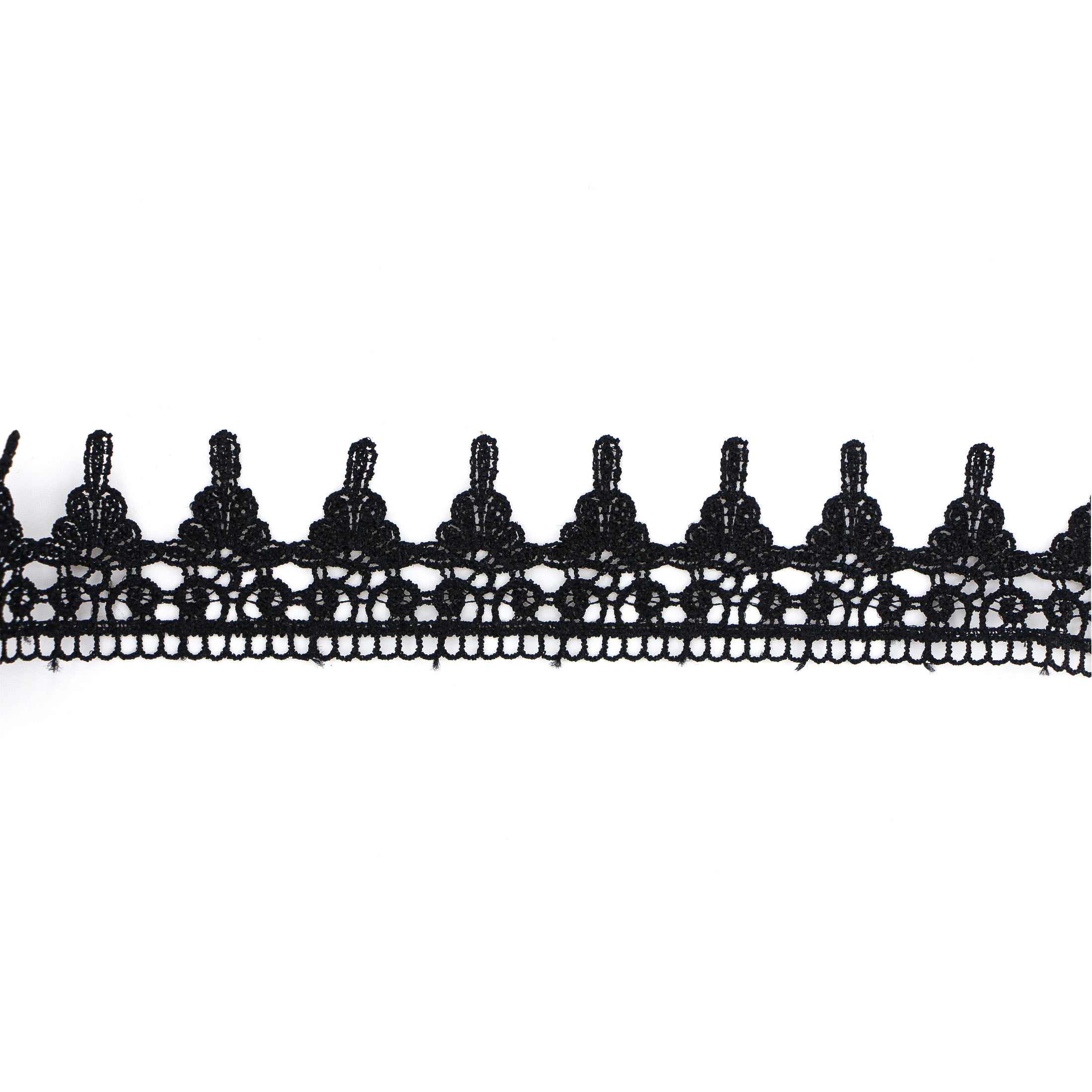 UNIQUE CREATIV, Ribbon, Lace Venise, Black, 100% polyester, 45mm x 2.74m (1¾" x 3 yds)