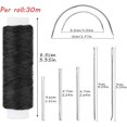 thumbnail image 2 of NOGIS Waxed Thread 32 Yards, Leather Sewing Waxed Thread with Hand Sewing Needles, Leather Sewing Thread Set for Home Upholstery Rug Leather Canvas Repair and Sewing (Black), 2 of 7