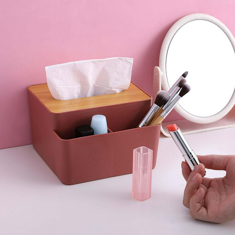 Portable Tissue Case Facial Tissue Box Holder Tissue Paper Storage Holder  Tissue Pink