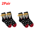 thumbnail image 1 of 1-3 pares 2024 Trump cara patrón de pelo calcetines divertidos 3D pelo falso personalidad traje de hombre calcetines de compresión ropa informal estilo Hip Hop, 1 of 5