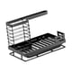 thumbnail image 5 of Organizador para fregadero, dispensador de jabón, organizador para fregadero de cocina con bandeja, cepillo de esponja, soporte para jabón, paño de Negro, 5 of 9