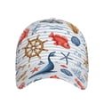 thumbnail image 2 of Haiem Watercolor Nautical Baseball Cap Dad Hat Cotton Soft Adjustable Fashion Hats for Men Women Unisex Style Headwear, 2 of 9