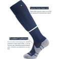 thumbnail image 4 of APTESOL Knee High Soccer Socks Team Sport Cushion Socks for Boys Girls Men Women [3-Pair Navy,S], 4 of 7