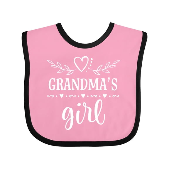Inktastic Grandma Girl for Granddaughter Girls Baby Bib