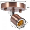 thumbnail image 4 of Portalámparas de metal vintage E27, portalámparas de techo, portalámparas de pared, lámpara colgante, lámpara de techo para el hogar, portalámparas E27 (plateado), 4 of 5