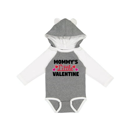 

Inktastic Mommy s Little Valentine Pink and Red Valentine s Day Outfit Gift Baby Boy or Baby Girl Long Sleeve Bodysuit