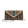 thumbnail image 7 of TSOVTHRID Aztec Tribal Geometric Print Clutch Purses for Women Ladies Evening Handbags Elegant Envelope Bag Gifts for Women with Detachable Chain Strap, Brown, 7 of 7