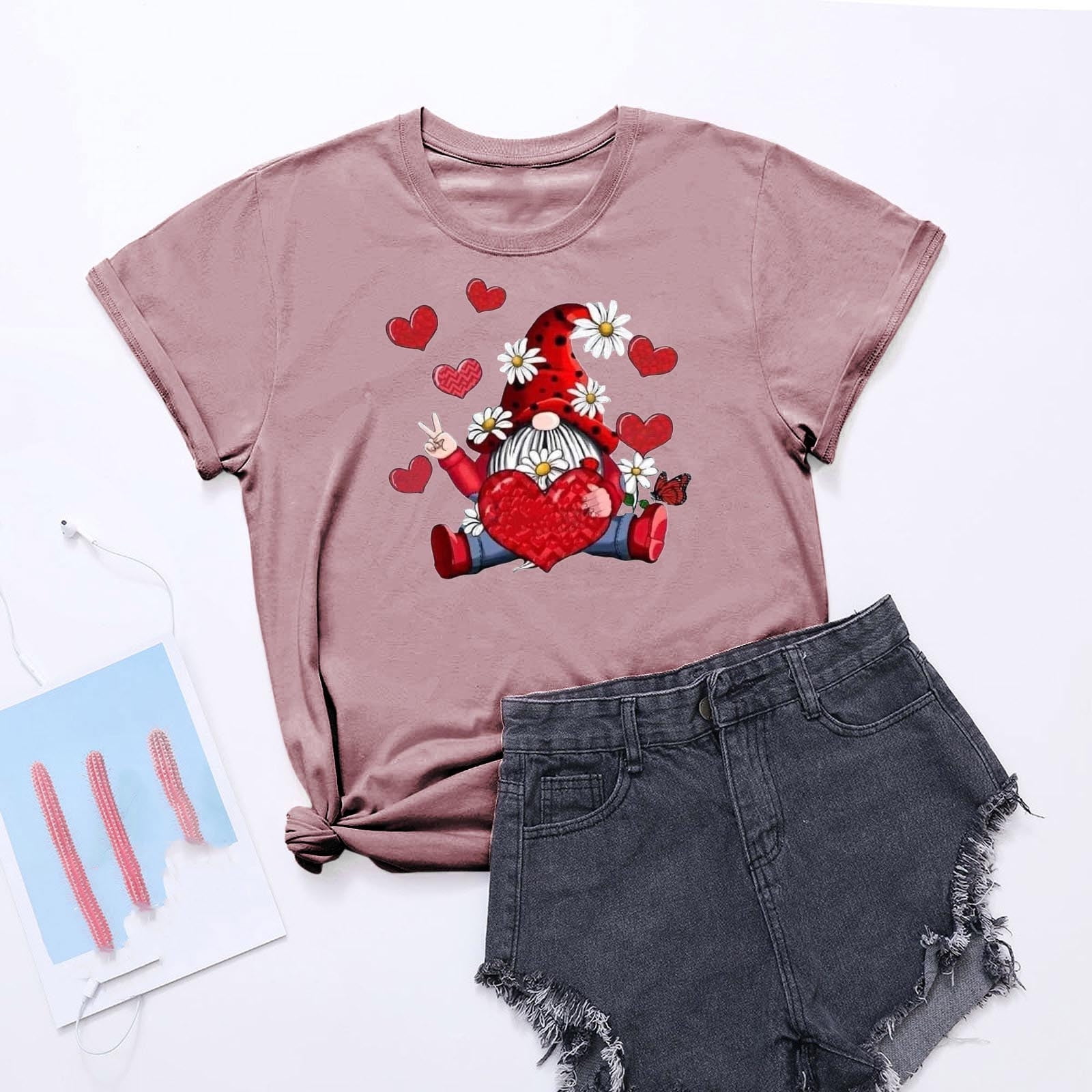 Lastesso Women Cute Baseball Print Shirts Short Sleeve Colorblock