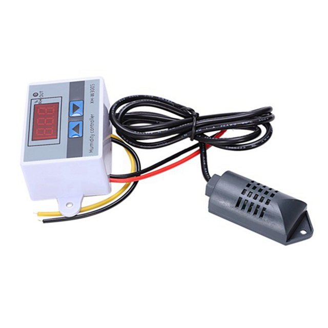 2X XH-W3005 AC 110-220V 10A Contrôleur d'Humidité Numérique 0-99%RH Régulateur d'Humidité avec Capteur d'Humidité