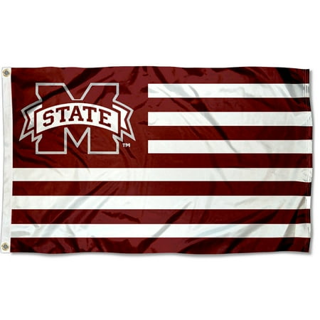 Mississippi State University Alumni - Mississippi State Bulldogs American Flag Design 3' x 5' Flag