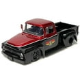 thumbnail image 2 of Camionnette Ford F-100 1956 « Mickey Thompson Performance Pneus et Roues » Voiture Modèle Moulée sous Pression Métallique Noire et Rouge 1/24 par Jada, 2 of 3