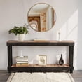 thumbnail image 2 of Easy4Home 60" Rustic Wood Console Table Hand-Made, Black, 2 of 7