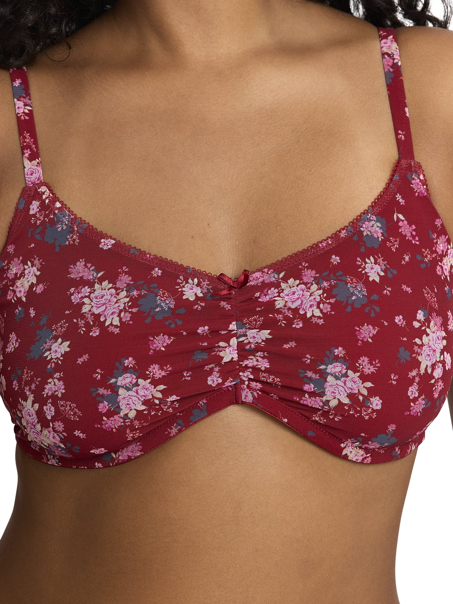 Mills by Millie Bobby Brown Women's Ruched Mesh Bralette, Sizes XS-XXXL