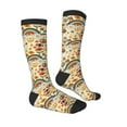 thumbnail image 3 of Haiem 70s Hippie Style Socks, Funny Novelty Crazy Design Cotton Socks Sports Socks Knee High Socks For Men, Women,1Pairs - Gift For Working Friends, 3 of 9