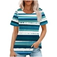 thumbnail image 2 of Drses Womens T Shirts Short Sleeve Pleated Dressy Casual Scooped Neck Summer Tops Blouses, 2 of 5