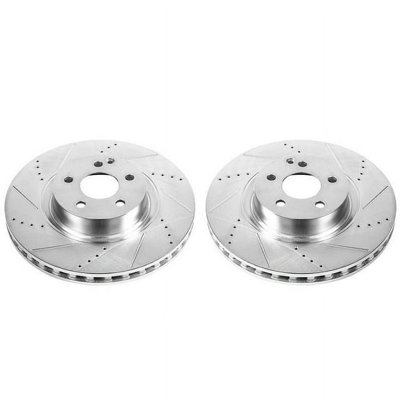 Power Stop EBR869XPR Evolution Drilled & Slotted Rotors -Front