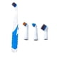 thumbnail image 5 of Cepillo eléctrico de limpieza con 4 cabezales para azulejos de cocina blanco y azul, 5 of 9