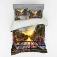 thumbnail image 1 of Ambesonne City Bedding Set 4 Pcs, Holland Urban Bikes and Canal, Queen, Multicolor, 1 of 3