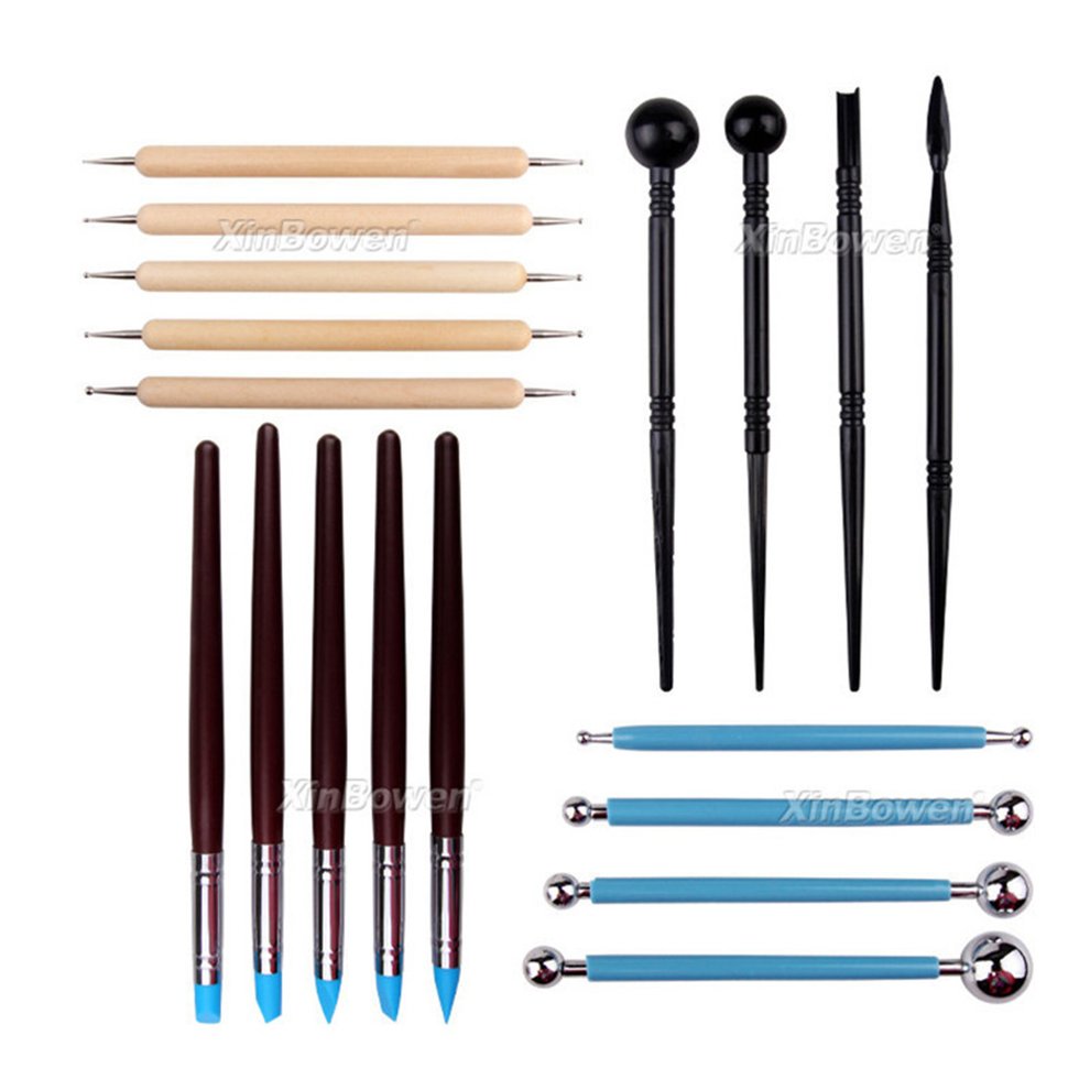 Soft Silicone Light Polymer Clay Tools Carving Craft Brush Pottery