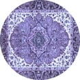 thumbnail image 1 of Ahgly Company Indoor Round Persian Blue Traditional Area Rugs, 3' Round, 1 of 4